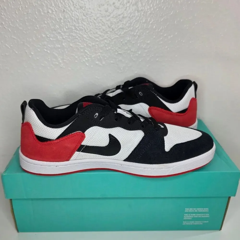 Nike SB Alleyoop GS University Red Sneakers Youth 7Y White Black Red CJ0883-102